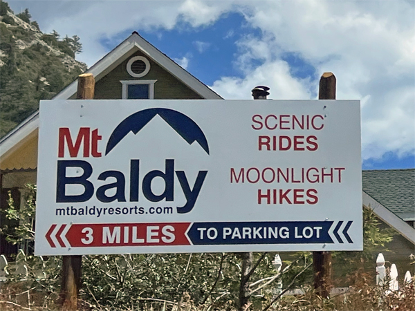 Mt Baldy sign