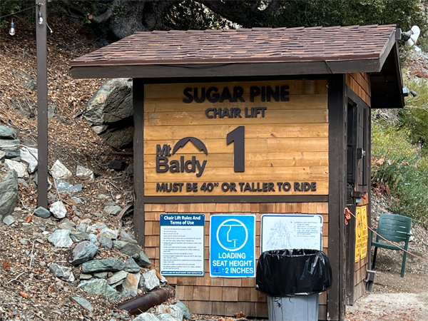 Mt Baldy chair left station