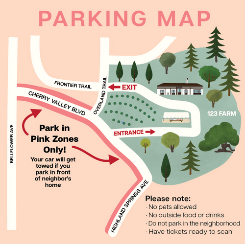 Lavender Nights parking map