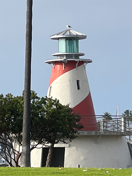 lighthouse that is part of a miniature golf play area