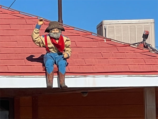 dude on the roof