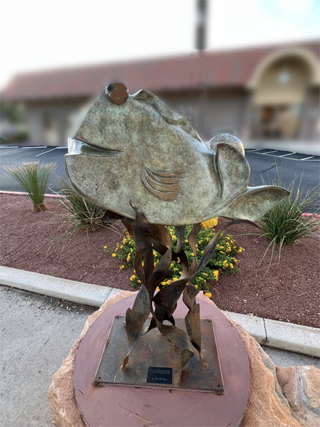Clorese the fish statue