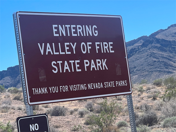 sign-Entering Valley of Fire State Park