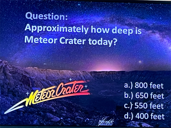 meteor crater quiz