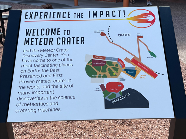 Meteor Crater layout map