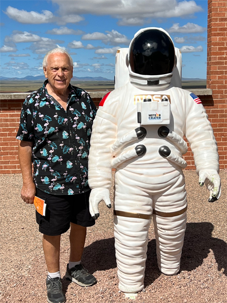Lee Duquette and an astronaut