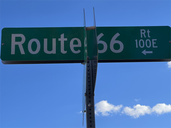 Route 66 sign in Flagstaff