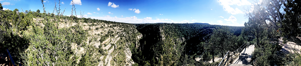panorama at Walnut Canyon National Monument