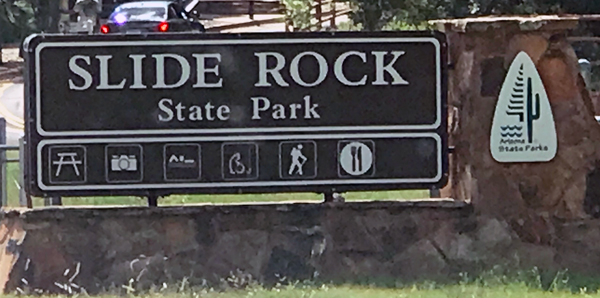 Slide Rock State Park sign