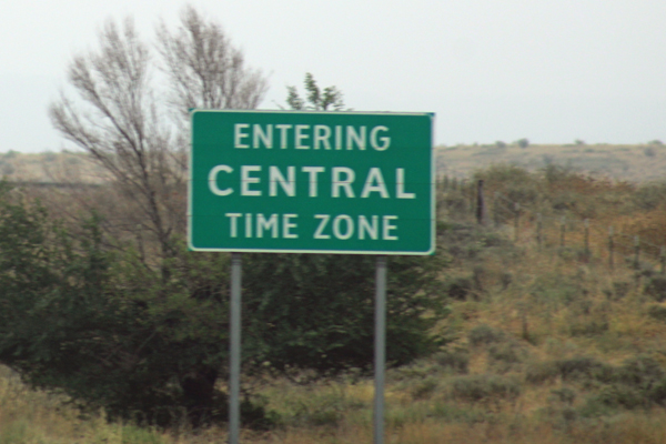 entering Central time zone
