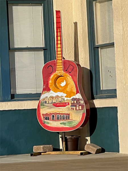 painted guitar in Muskogee