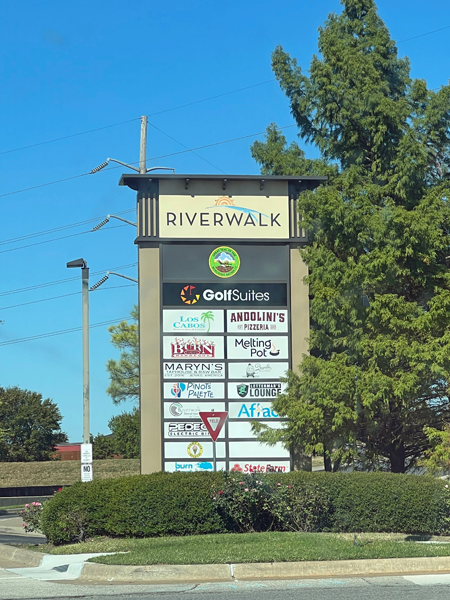 Riverwalk Crossing sign