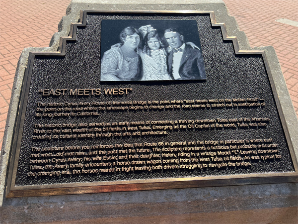 East meets west plaque