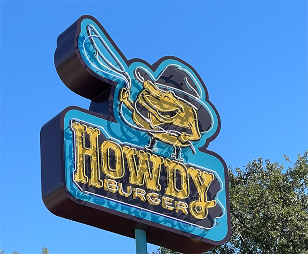 sign for howdy Burger