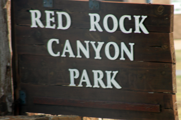 Red Rock Canyon Park sign