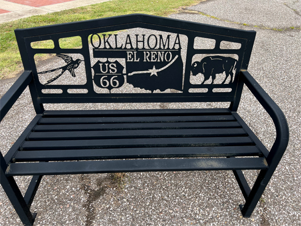 El Reno US 66 Oklahoma bench