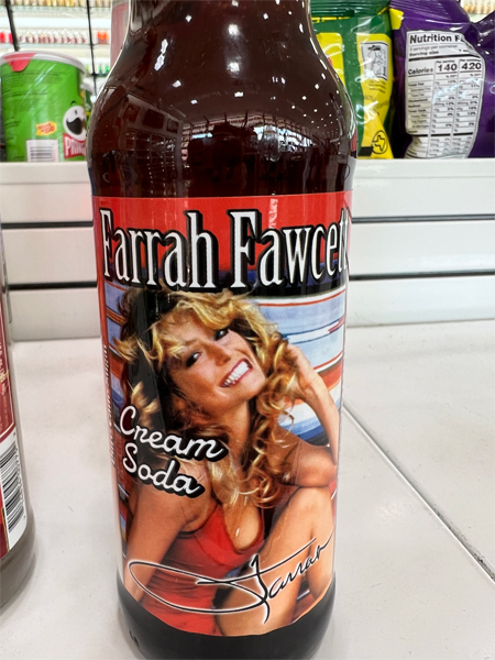 Farrah Fawcett cream soda