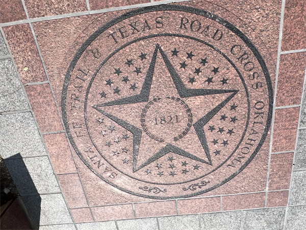 1821- Santa FE Trail & TX Road Cross OK brick