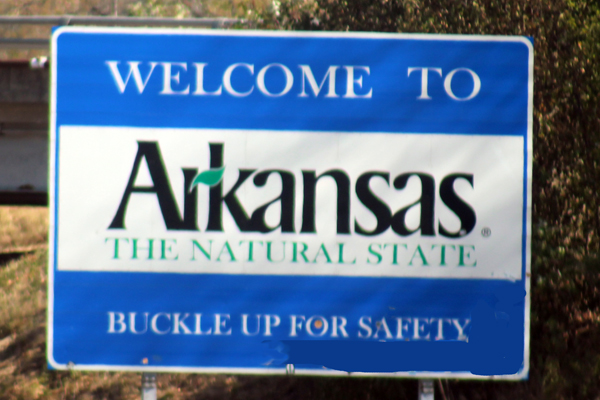 wellcome to Arkansas sign