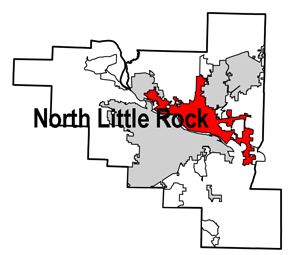 location of North Little Rock in AR