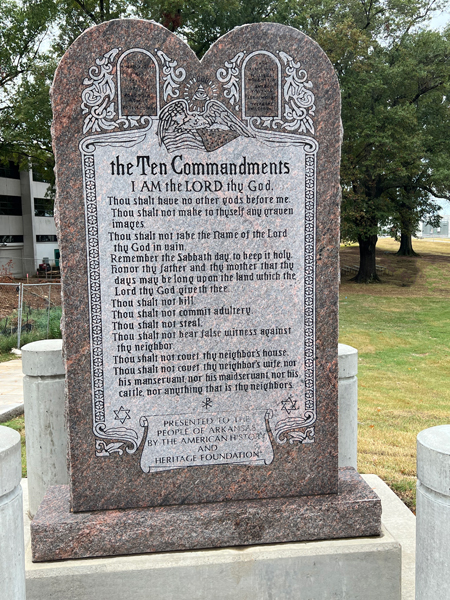 Ten Commandents monument