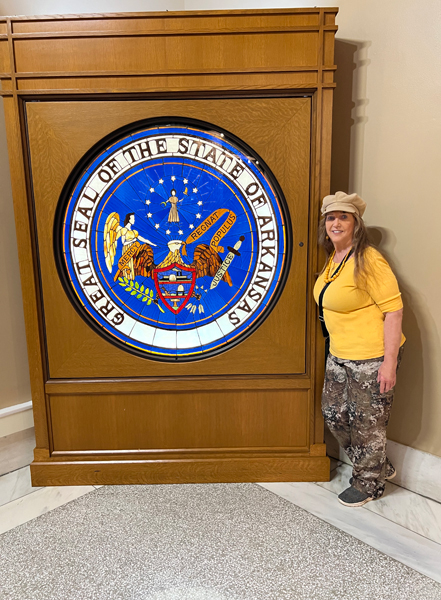 Karen Duquette and The Great Seal of the State of Arkansas