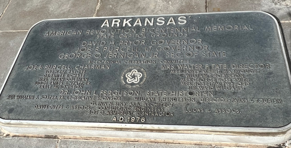 Arkansas american Revolution 9 Centennial Memorial plaque