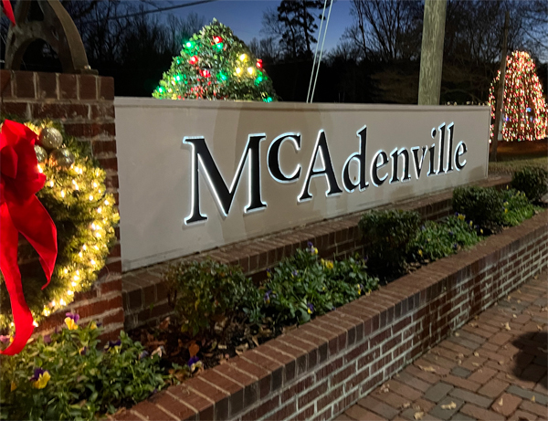 McAdenville sign