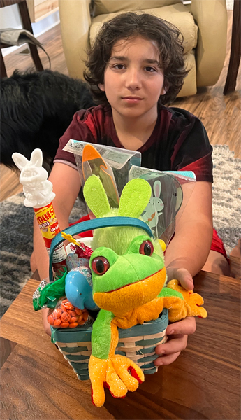 a froggy Easter Basket
