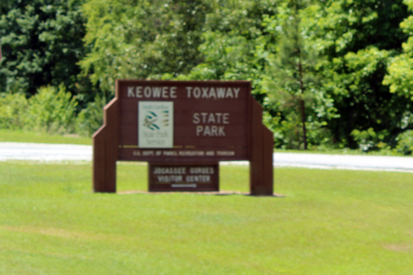Keowee-Toxaway State Park entry sign