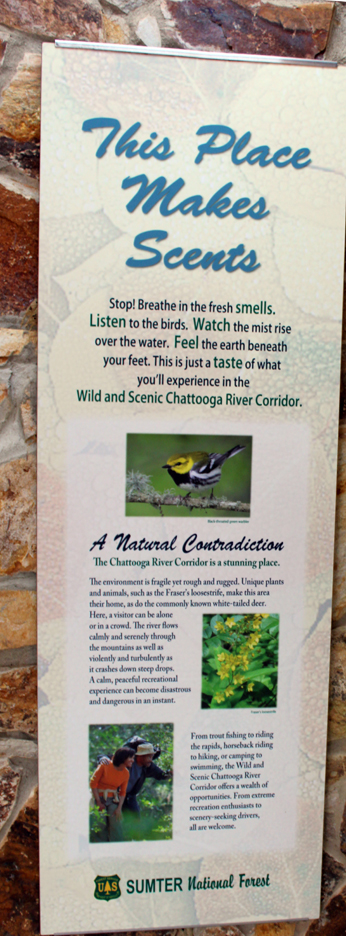 sign about the Chattooga Rive CCorridor