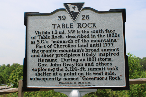 sign about Table Rock