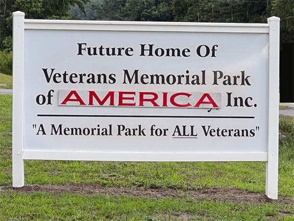 Veterans Memorial Park of America sign