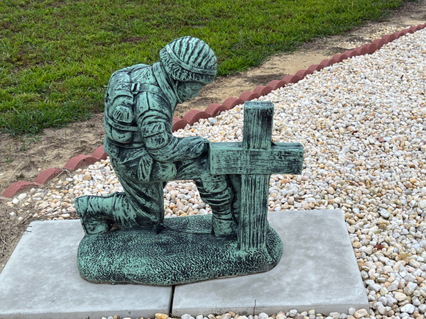 soldier and cross