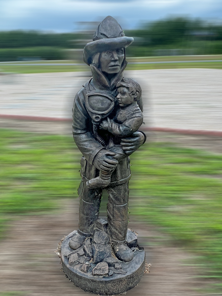 Fireman and child state