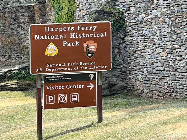 Harpers Ferry National Historical Park sign