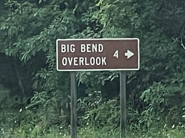 Big Bend Overlook sign