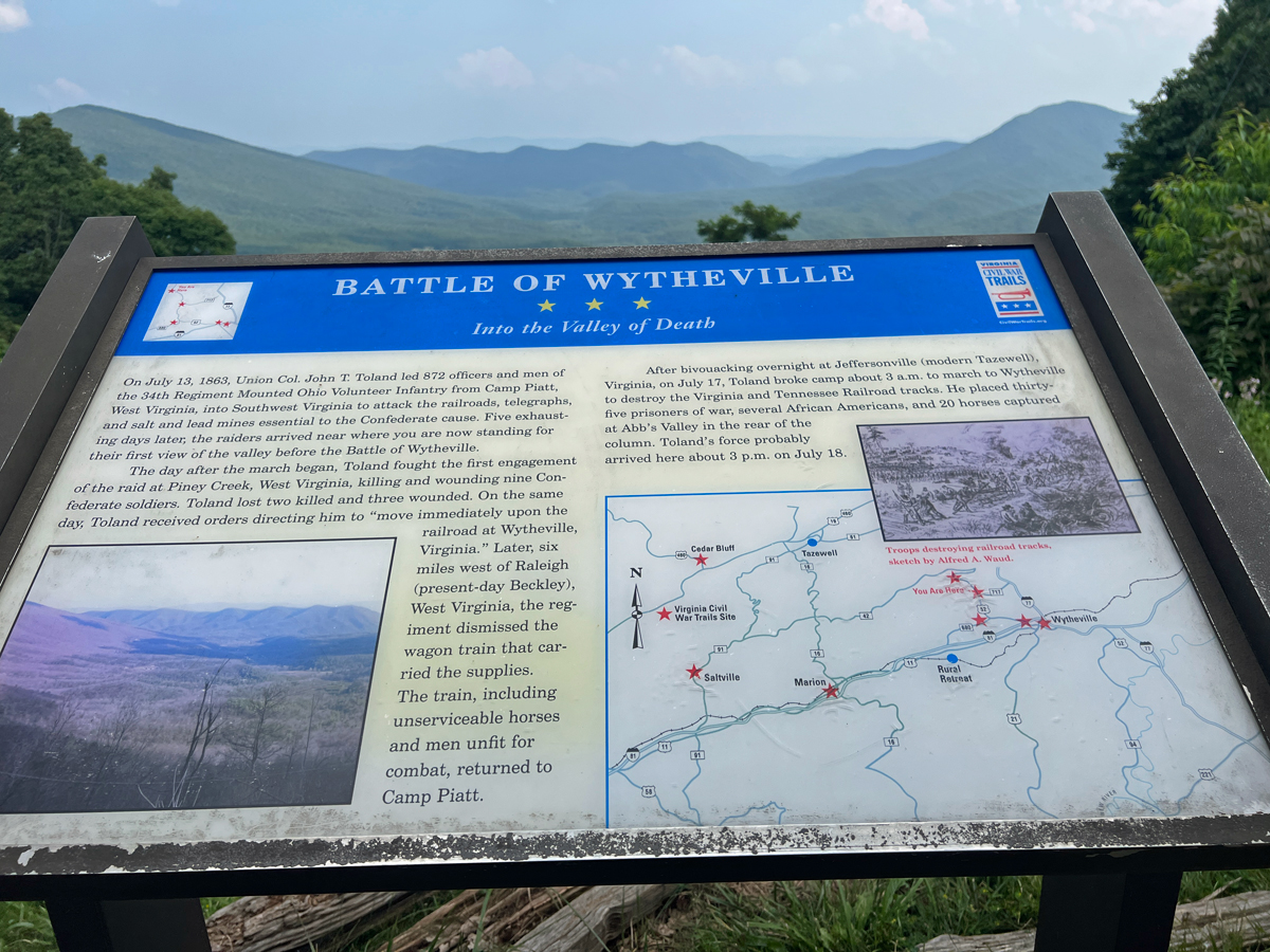 Battle of Wytheville sign