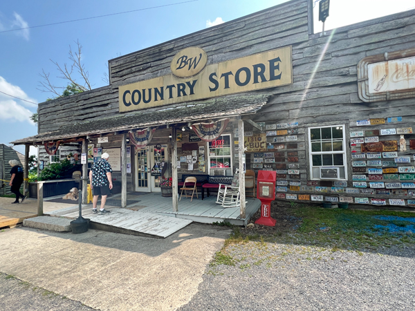 Lee Duquette entering the Country Store