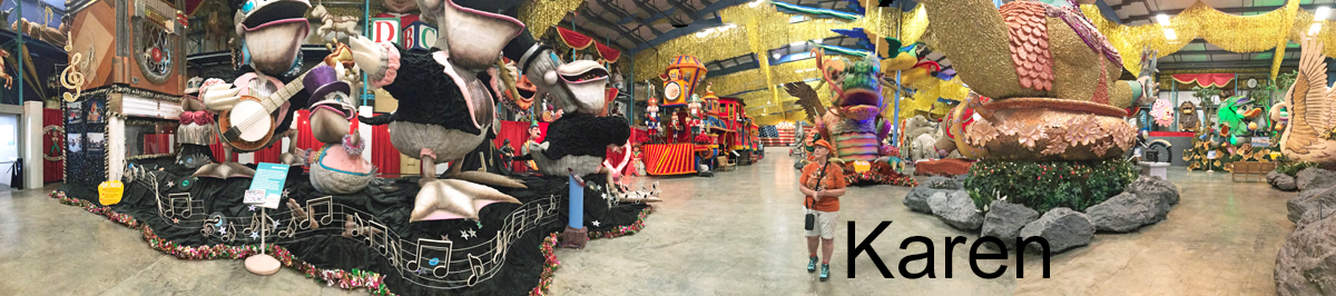 panorama of Pelican float and Genie float
