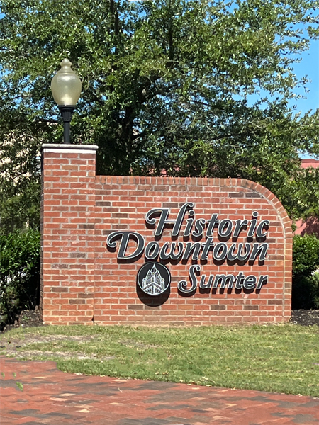 Historic Downtown Sumter sign