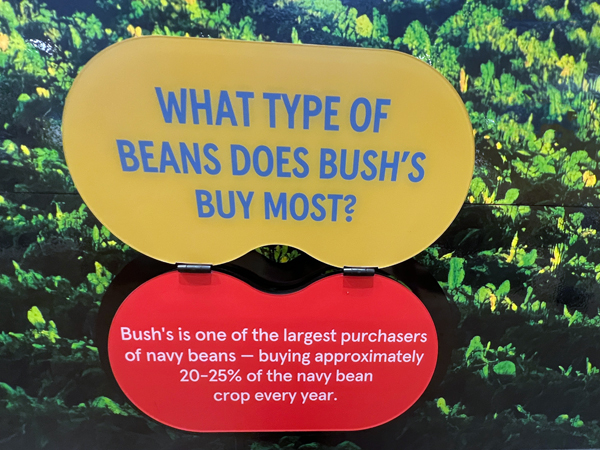 sign about Navy beans