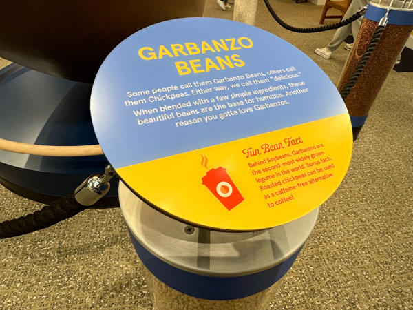 sign about Garbanzo beans
