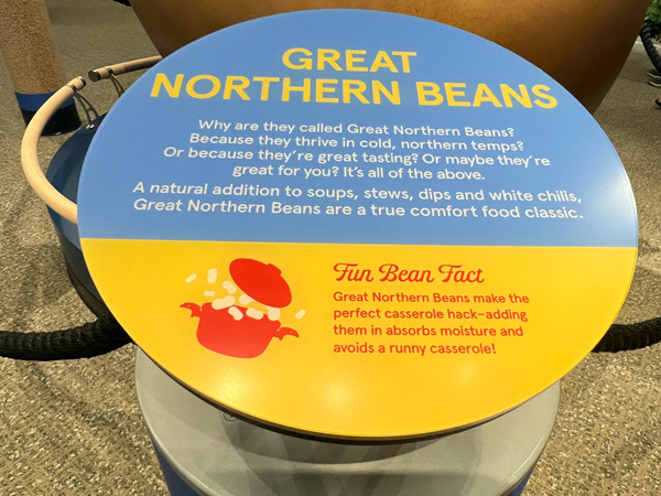 sign about Northern Beans