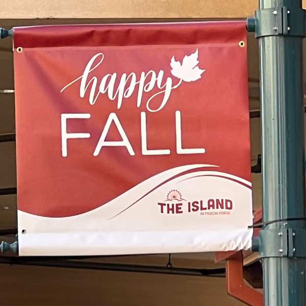 Happy Fall flag sign