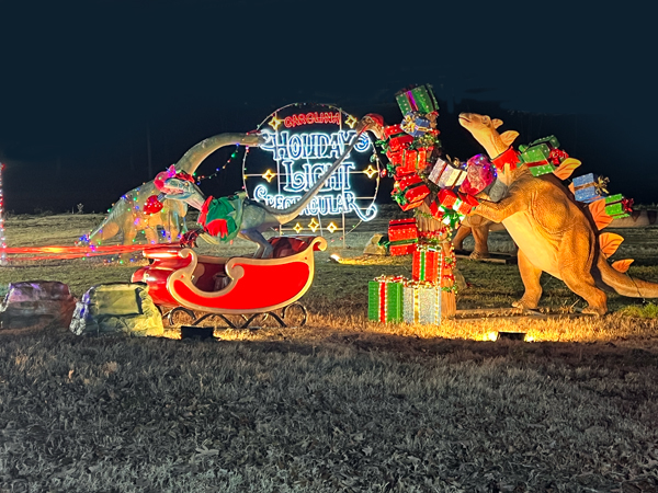 Christmas dinosaurs