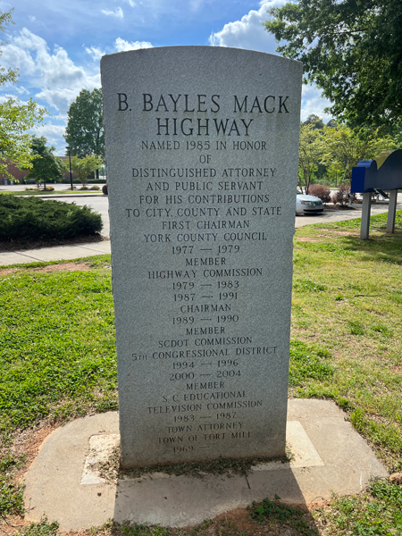B Bayles Mack Highway memorial