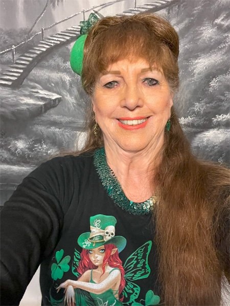 Karen Duquette ready for St. Patrick's Day