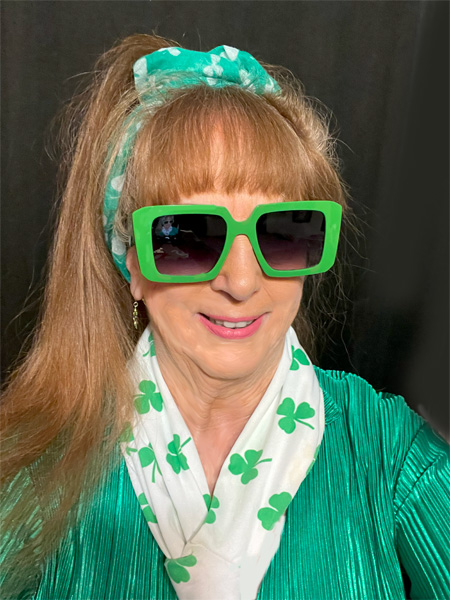 Karen Duquette ready for St. Patrick's Day