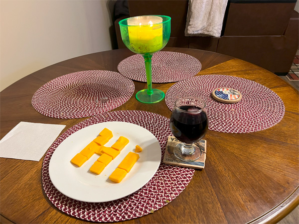 Hi cheese and wine